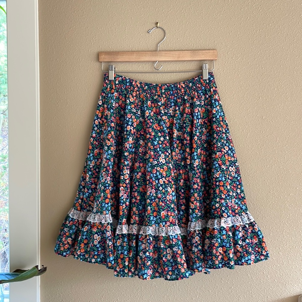 Vintage Midi Prairie Skirt
